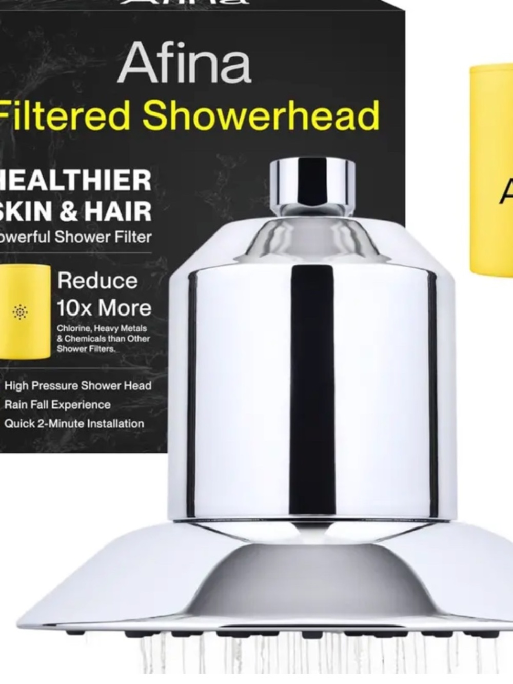 BRAND NEW Afina Filtered Shower Head | High Pressure Shower - Chrome